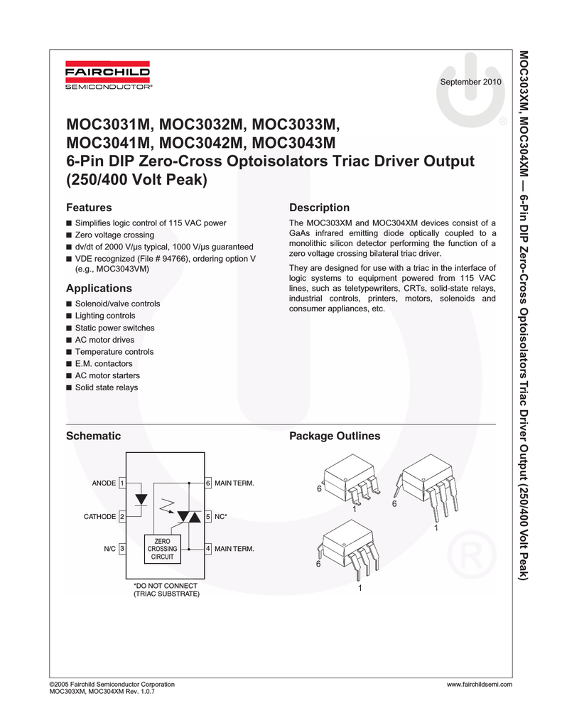 Moc3083 схема включения