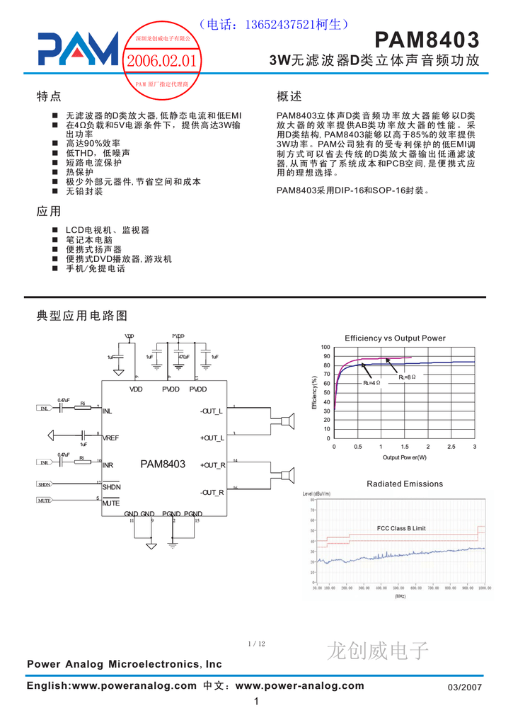 Panasonic Pam8403