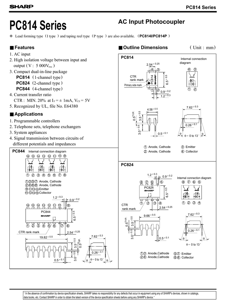 Pc814 схема включения