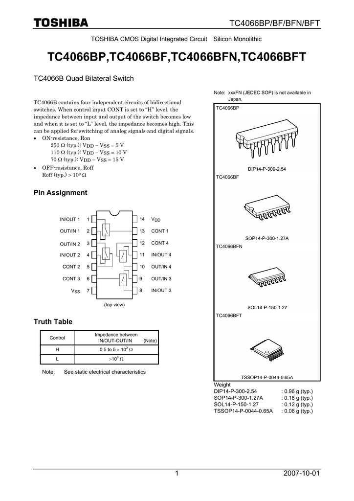 Cd4066 схема включения