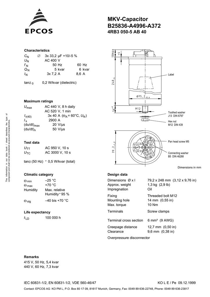 Epcos B256 996 A372