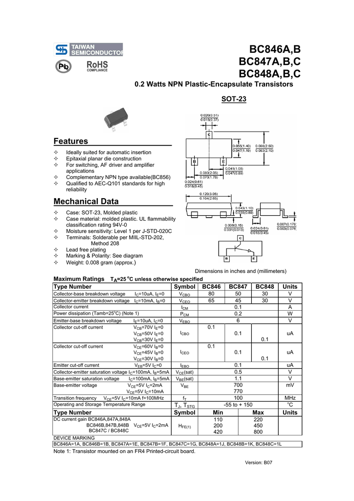 846. Bc848 транзистор характеристики. Bc847c транзистор характеристики. Характеристика транзистора bc846b. Bc848b маркировка.