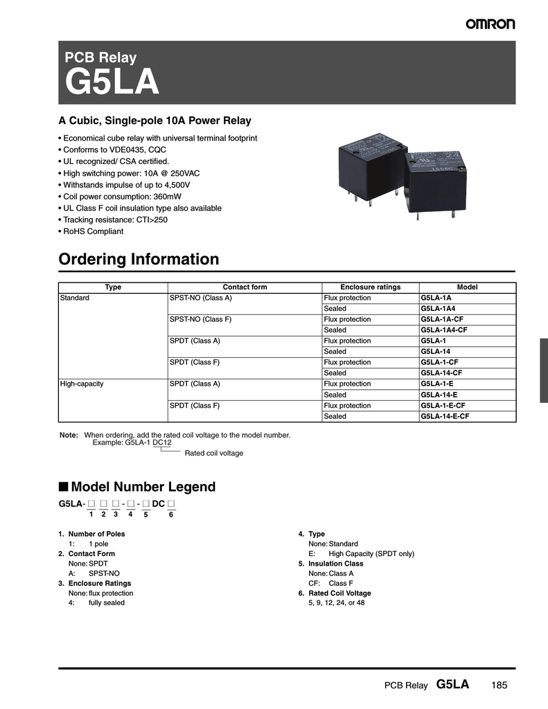 Omron g5la 14 12vdc схема