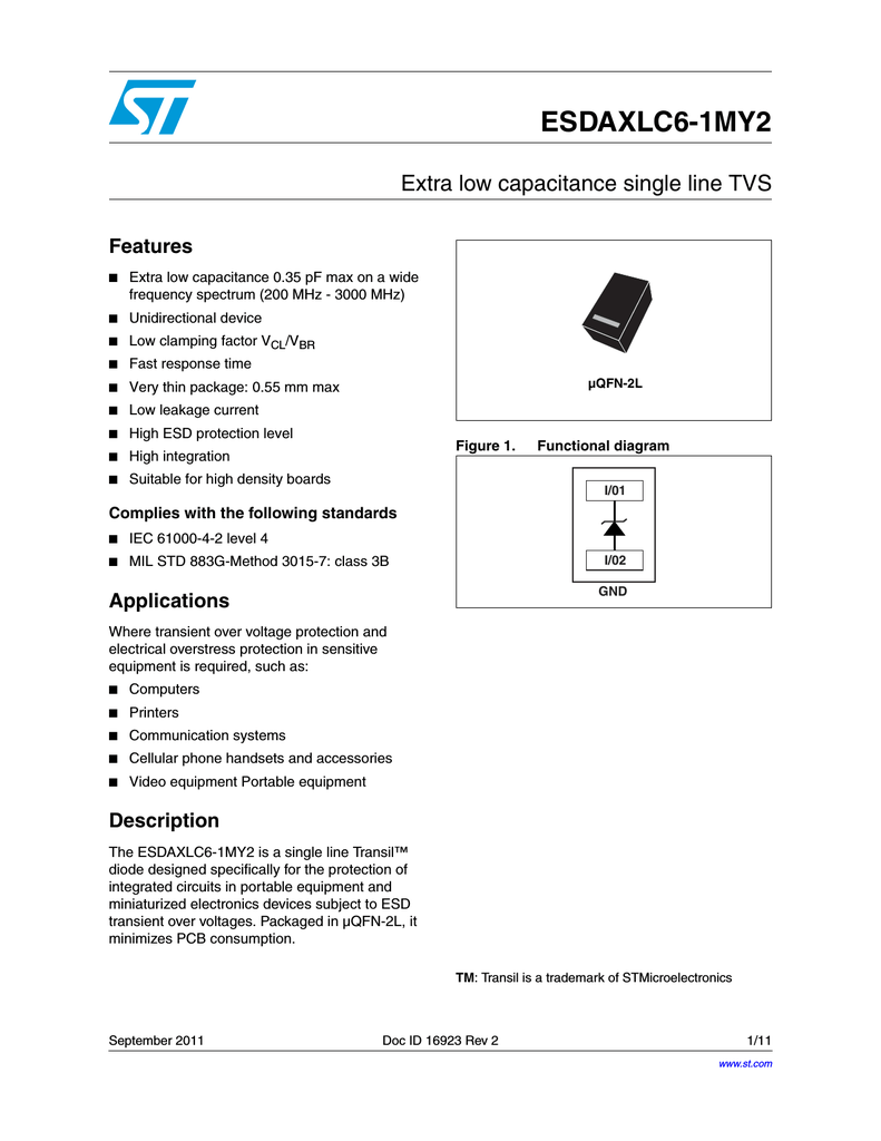 Stmicroelectronics Esdaxlc6 1my2