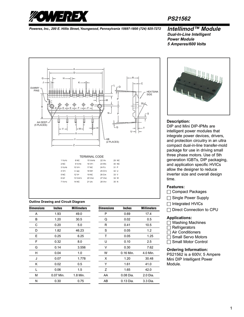 Ps21563 p схема включения