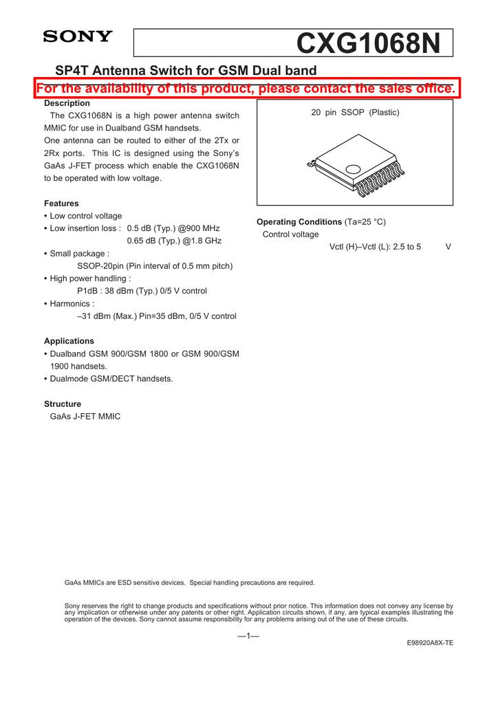 Sony Cxg1068n