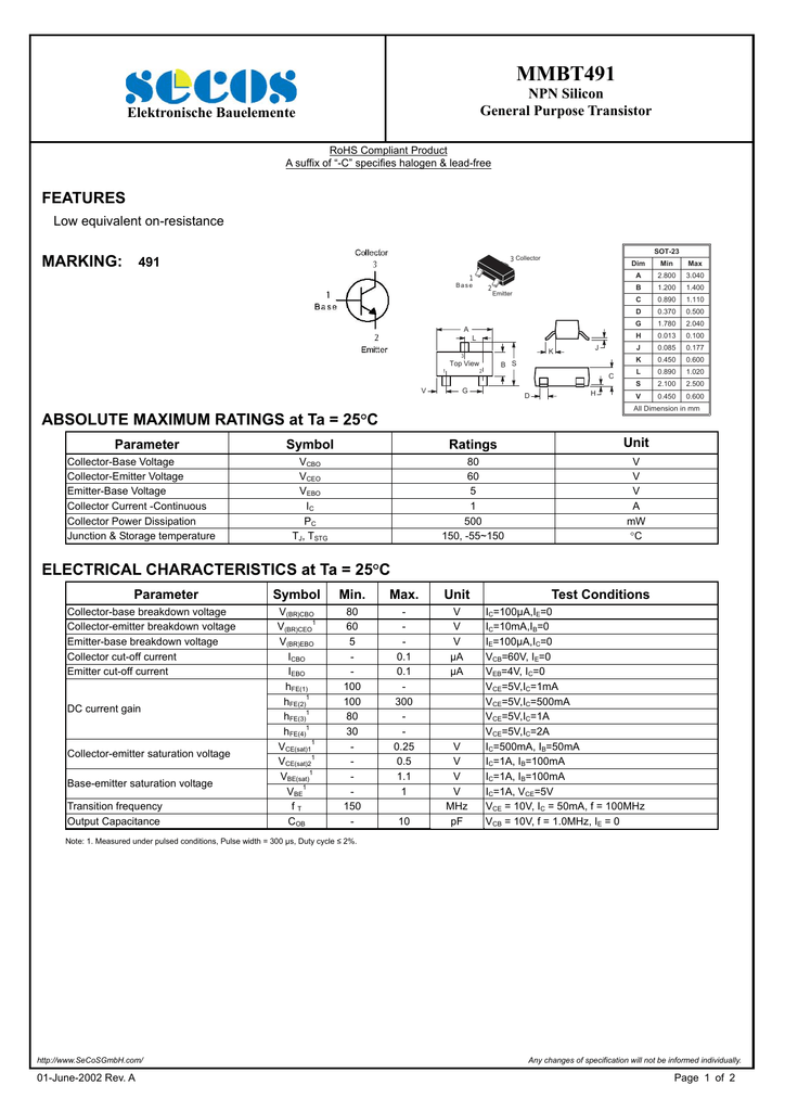 Secos Mmbt491