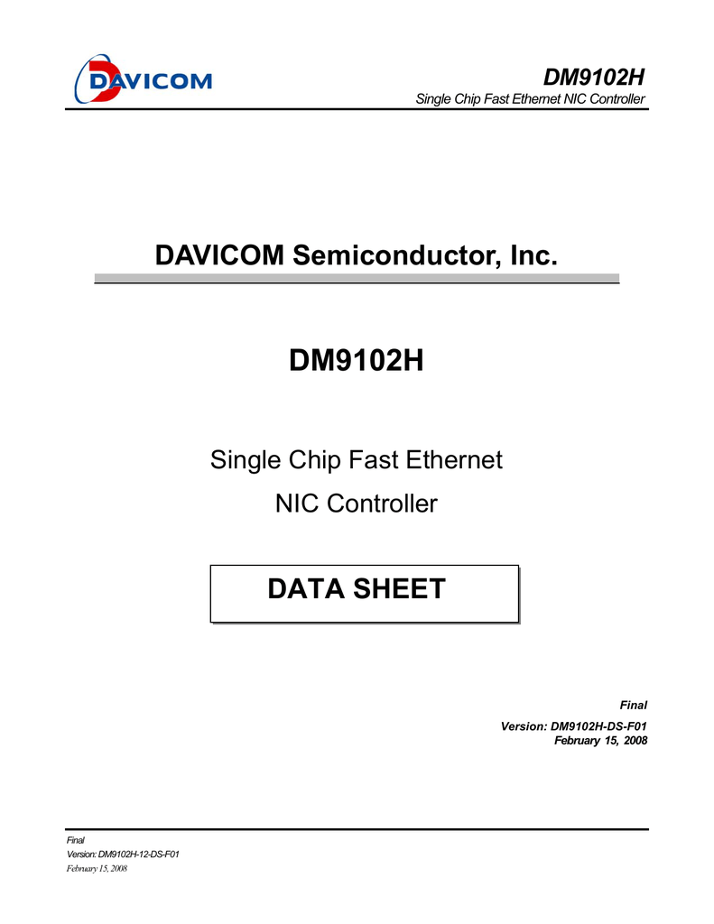 Davicom Dm9102hep