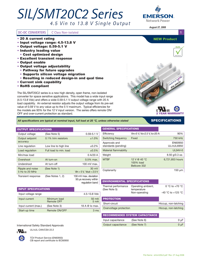 Emerson Networkpower Smtc2