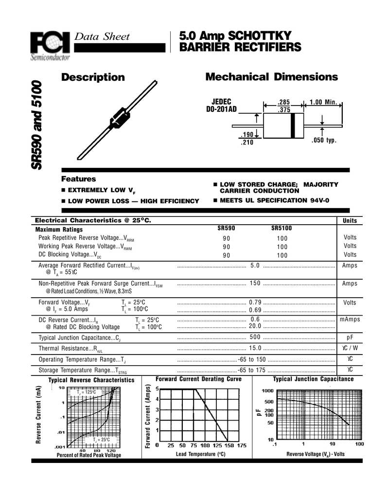 Диод sr5100 характеристики