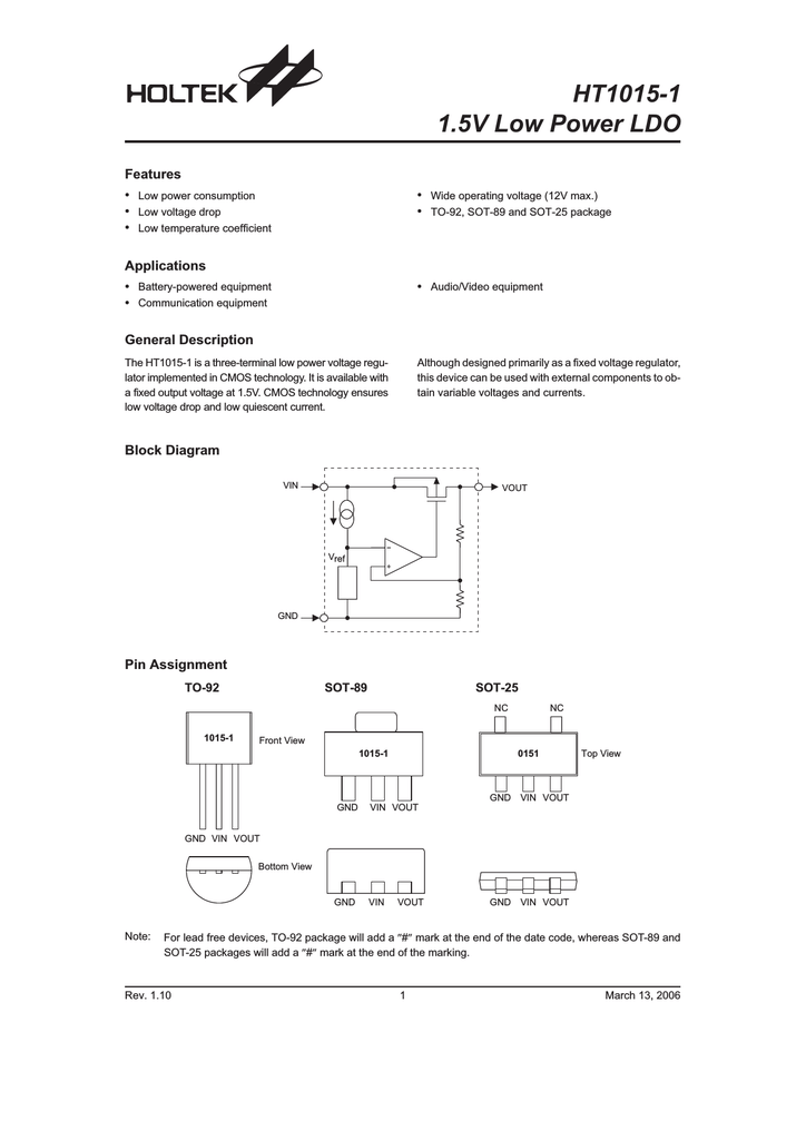 Holtek Ht1015 1