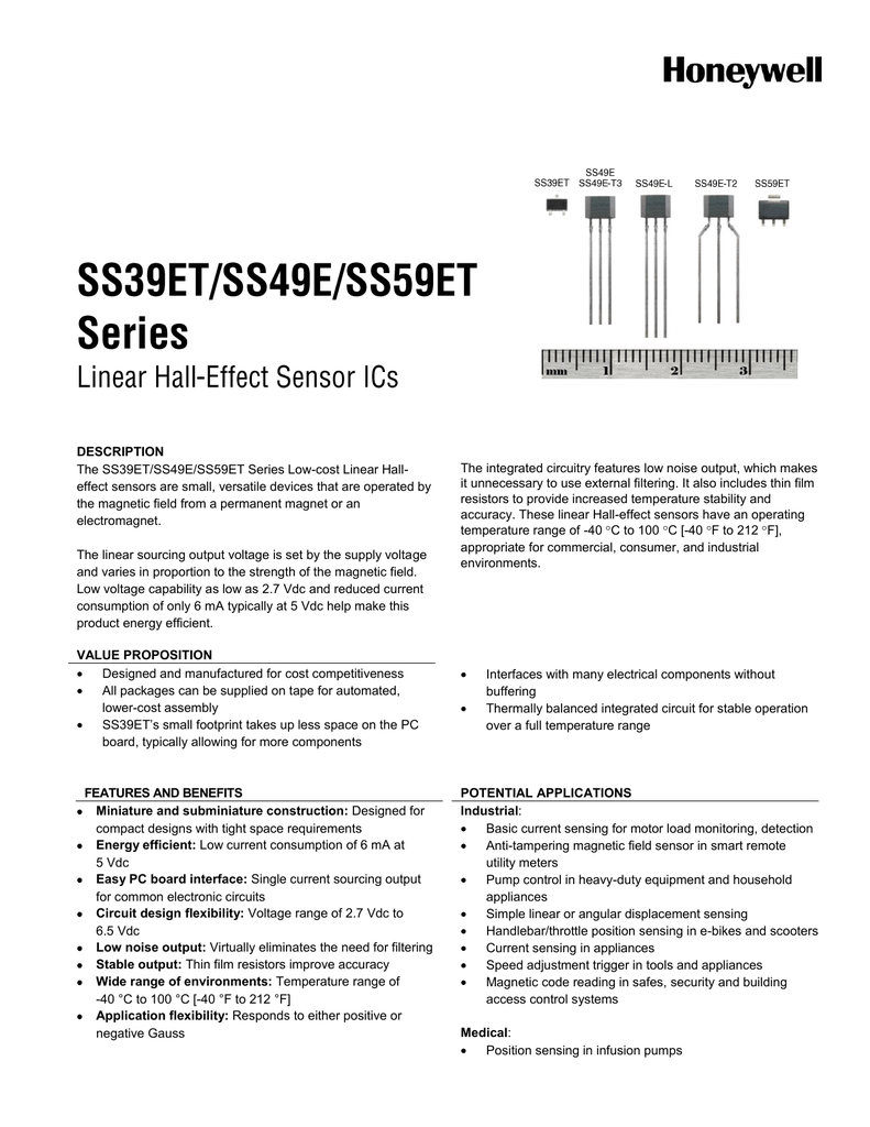 Датчик ss49e схема