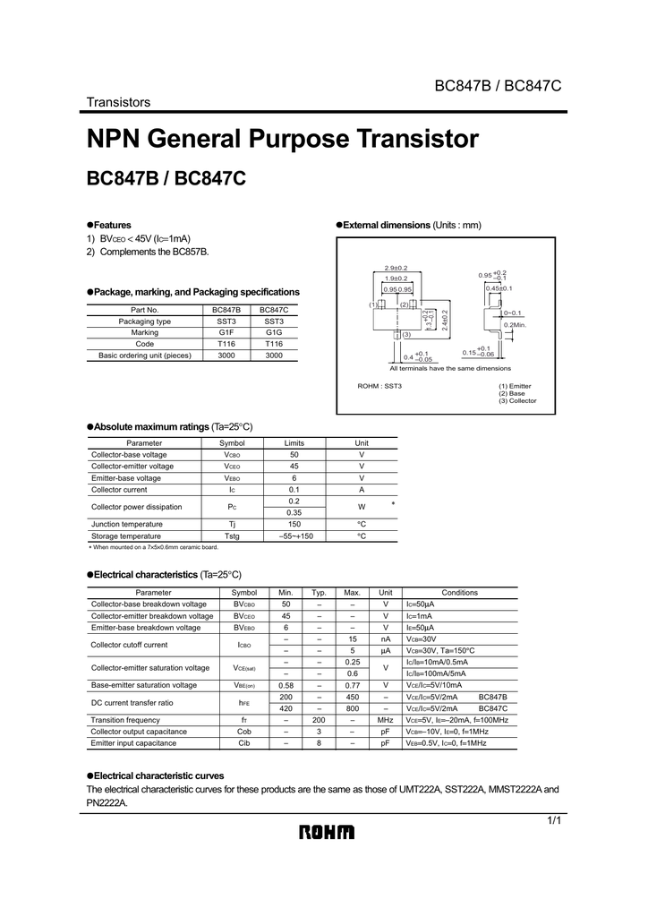 Bc847 smd маркировка. Bc846 транзистор характеристики. Bc847 datasheet. Bc847 transistor. Транзистор bc847c даташит.
