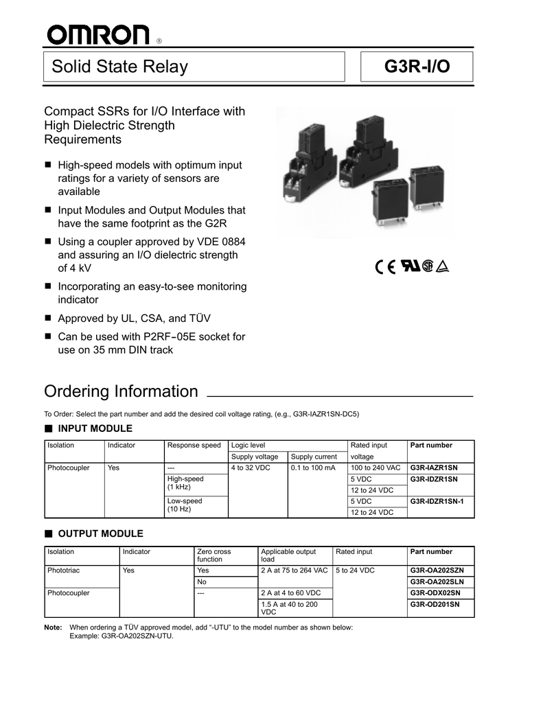 Omron G3R-ODX02SN DC5-24 Solid State Relay Photocoupler Isolation ...