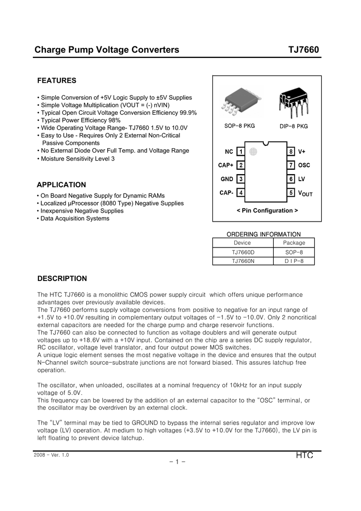 Icl7660 схема включения