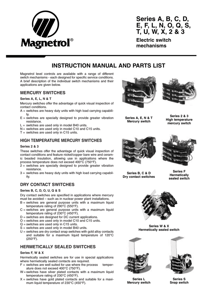 Instruction Manual And Parts List