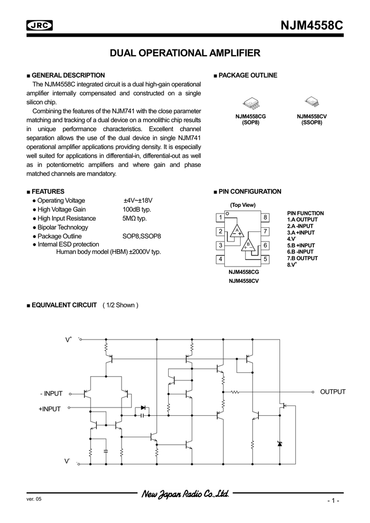 Jrc4580d схема включения