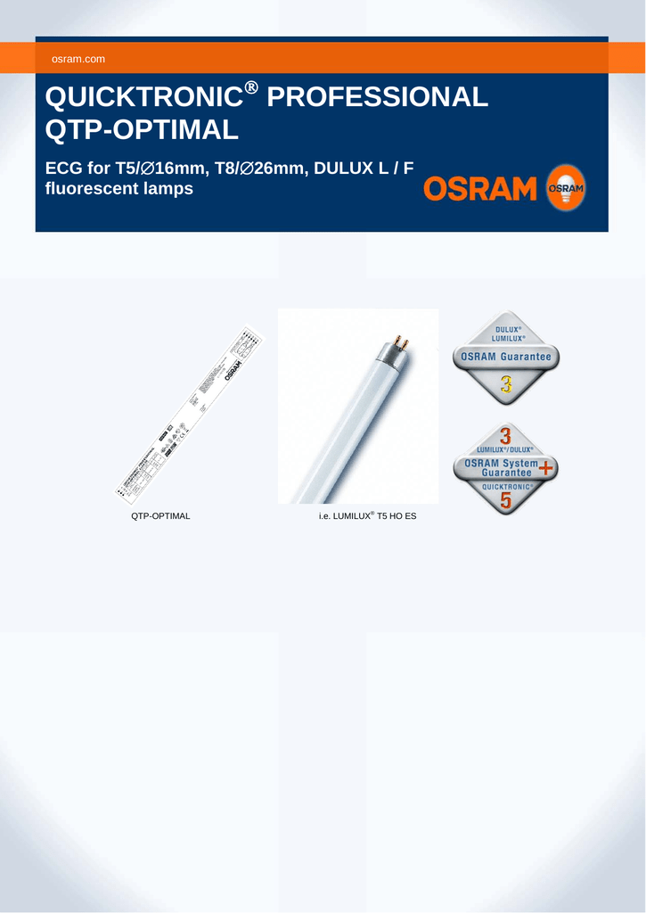 OSRAM  QUICKTRONIC PROFESSIONAL QTP-OPTIMAL 1x54-58 