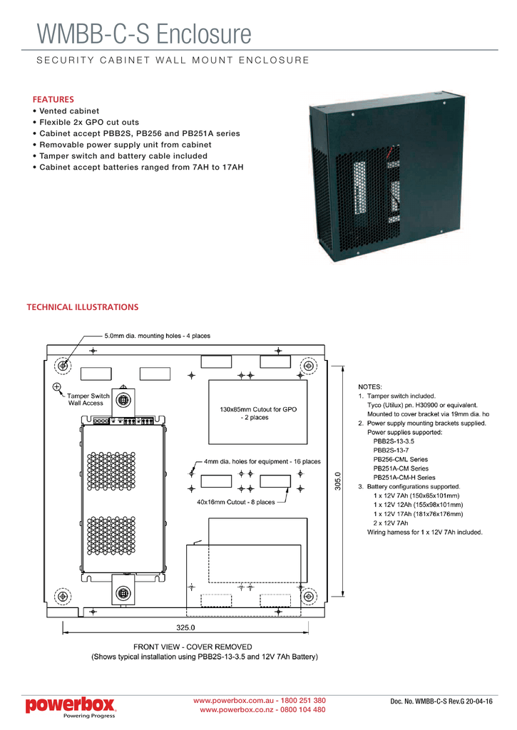 Specification Sheet