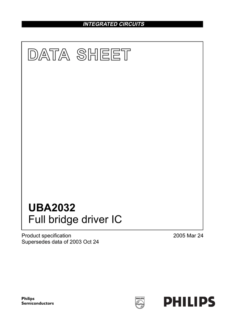 PHILIPS UBA2032TS SSOP-28 Full bridge driver
