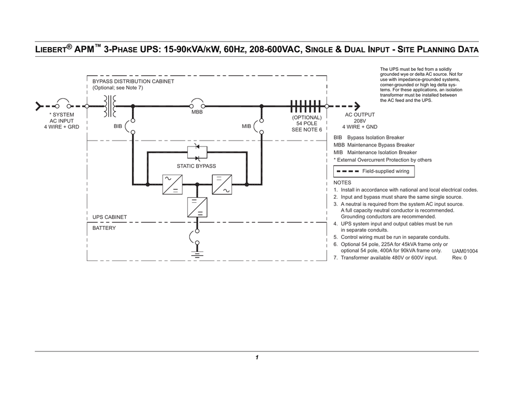 Liebert Ups Wiring Diagram - Wiring Diagram