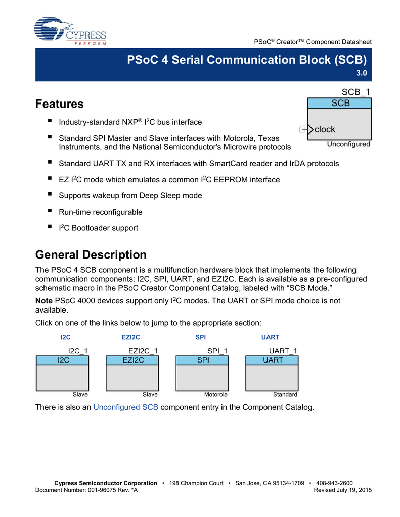 Component - PSoC 4 SCB V3.0 Datasheet.pdf